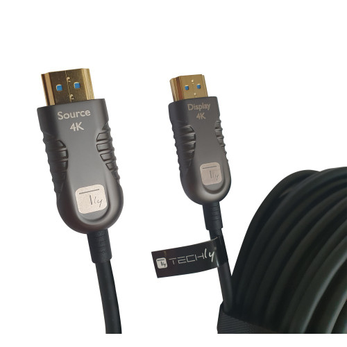 TECHLY ICOC HDMI-HY2-050 Ενεργό οπτικό καλώδιο HDMI™ 2.0 AOC 4K 18Gbps HDMI™ A/AM/M 50m