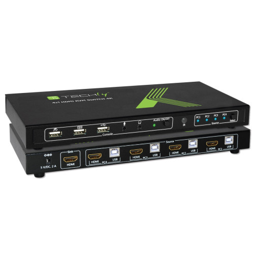 Techly IDATA KVM-HDMI4U 4x1 KVM SWITCH με USB και HDMI 4K