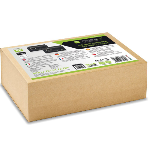 Techly HDMI EXTENDER 4K 18G HDR έως 70 m Cat 5e/Cat6