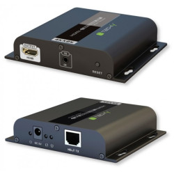 Techly EXTIP-3834K 4K IP HDMI Extender with IR on HDbitT 4K UHD Cat.6 cable up to 120m