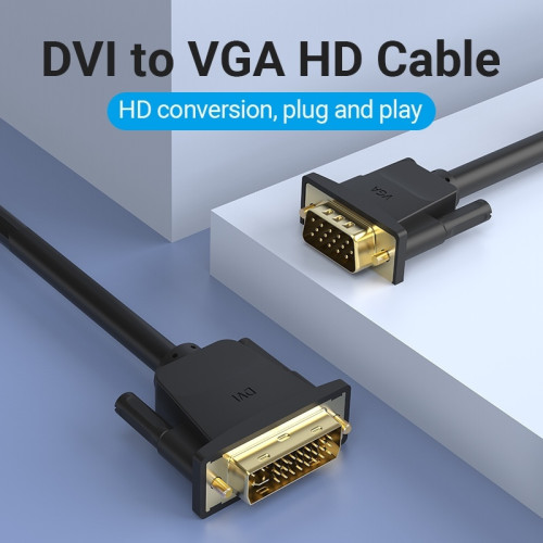 Vention Cable DVI-I male - VGA male 2m Μαύρο (EACBH)