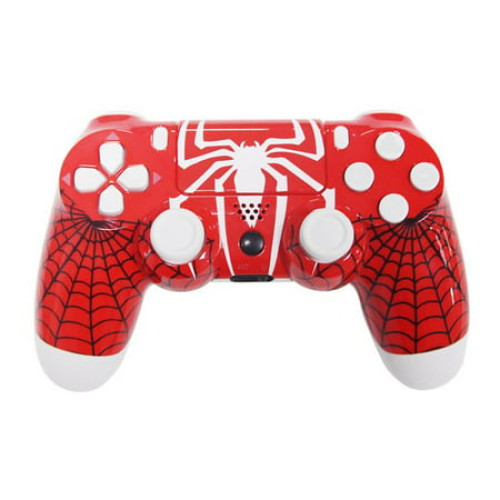 PS4 Wireless Controller Compatible with PS4 Analog Sticks/6-Axis Motion Sensor with Charging Cable (Red Spider)