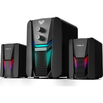 Aula N-189 Ηχεία Υπολογιστή 2.1 με RGB Φωτισμό και Ισχύ 5W σε Μαύρο Χρώμα Aula N-189 Ηχεία Υπολογιστή 2.1 με RGB Φωτισμό και Ισχύ 5W σε Μαύρο Χρώμα