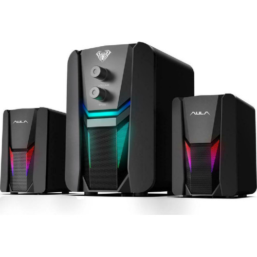 Aula N-189 Ηχεία Υπολογιστή 2.1 με RGB Φωτισμό και Ισχύ 5W σε Μαύρο Χρώμα Aula N-189 Ηχεία Υπολογιστή 2.1 με RGB Φωτισμό και Ισχύ 5W σε Μαύρο Χρώμα