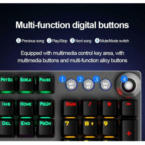 Aula F2058 Gaming Μηχανικό Πληκτρολόγιο με Custom Blue διακόπτες και RGB φωτισμό (Αγγλικό US)