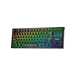 KEYBOARD AULA F3032 MECHANICAL RGB BLACK USB US-GR NEW