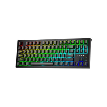 KEYBOARD AULA F3032 MECHANICAL RGB BLACK USB US-GR NEW