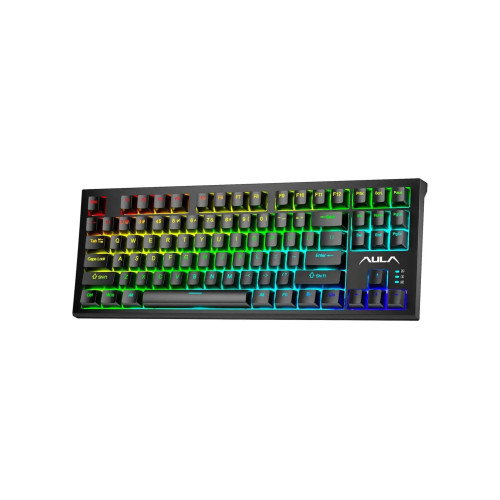 KEYBOARD AULA F3032 MECHANICAL RGB BLACK USB US-GR NEW