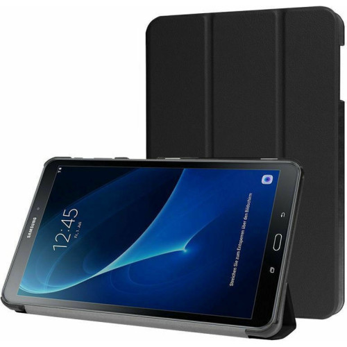 Tri-Fold Flip Cover Δερματίνης Μαύρο (Galaxy Tab A 10.1 2016)