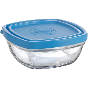 DURALEX Freshbox Carré 9020AM12A1111 Δοχείο αποθήκευσης τροφίμων με καπάκι, 11 x 11 cm, 300 ml, γυαλί, μπλε, συσκευασία 1 τεμαχίου DURALEX Freshbox Carré 9020AM12A1111 Δοχείο αποθήκευσης τροφίμων με καπάκι, 11 x 11 cm, 300 ml, γυαλί, μπλε, συσκευασία 1 τεμαχίου