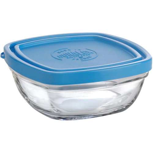 DURALEX Freshbox Carré 9020AM12A1111 Δοχείο αποθήκευσης τροφίμων με καπάκι, 11 x 11 cm, 300 ml, γυαλί, μπλε, συσκευασία 1 τεμαχίου DURALEX Freshbox Carré 9020AM12A1111 Δοχείο αποθήκευσης τροφίμων με καπάκι, 11 x 11 cm, 300 ml, γυαλί, μπλε, συσκευασία 1 τεμαχίου