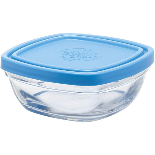 DURALEX Freshbox Carré 9020AM12A1111 Δοχείο αποθήκευσης τροφίμων με καπάκι, 11 x 11 cm, 300 ml, γυαλί, μπλε, συσκευασία 1 τεμαχίου DURALEX Freshbox Carré 9020AM12A1111 Δοχείο αποθήκευσης τροφίμων με καπάκι, 11 x 11 cm, 300 ml, γυαλί, μπλε, συσκευασία 1 τεμαχίου