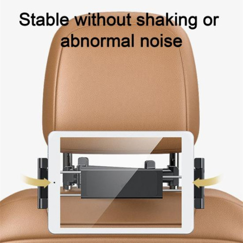 Βάση στήριξης tablet/τηλεφώνου βαρέως τύπου για τοποθέτηση στο προσκέφαλο του πίσω καθίσματος με μεταλλική κλειδαριά και λαβές σιλικόνης, επεκτάσιμο αξεσουάρ αυτοκινήτου για οικογενειακά ταξίδια