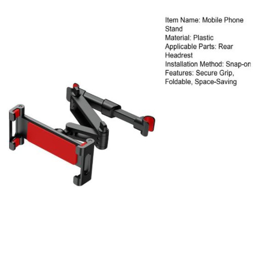 Βάση στήριξης tablet/τηλεφώνου βαρέως τύπου για τοποθέτηση στο προσκέφαλο του πίσω καθίσματος με μεταλλική κλειδαριά και λαβές σιλικόνης, επεκτάσιμο αξεσουάρ αυτοκινήτου για οικογενειακά ταξίδια