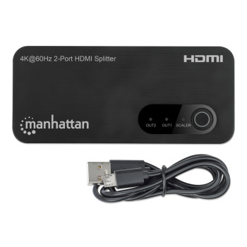 MANHATTAN IDATA HDMI-4K2P60MH HDMI SPLITTER 4K@60Hz UHD 3D με LED 2 κατευθύνσεων