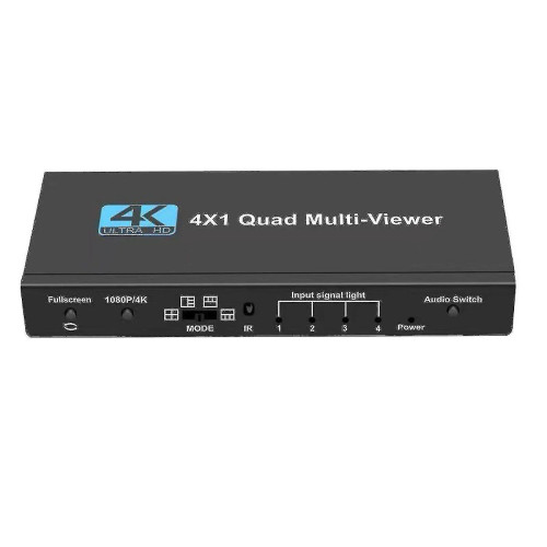 ANDOWL QZQF 4k HDMI Multi-viewer 4x1 Quad Screen Viewer 4in1 Seamless Hdmi Switcher Switch