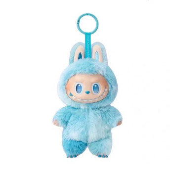 Μπρελόκ κουκλάκι τύπου Labubu Γαλάζιο