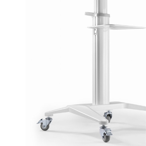 GEMBIRD ALUMINUM TV FLOOR STAND WITH CASTER WHEELS 37′-70′ WHITE