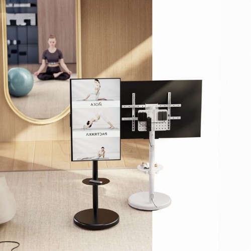 GEMBIRD METAL TV STAND WITH CASTER WHEELS 37′-86′ MAX VESA 600×400 WHITE