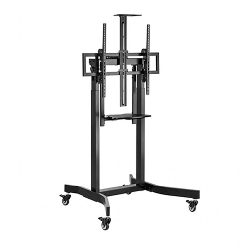 GEMBIRD MOTORIZED HEIGHT ADJUSTABLE TV FLOOR STAND WITH CASTER WHEELS AND REMOTE CONTROL 55′-100′