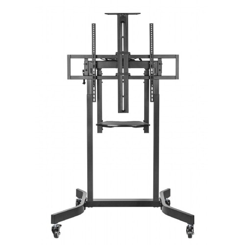 GEMBIRD MOTORIZED HEIGHT ADJUSTABLE TV FLOOR STAND WITH CASTER WHEELS AND REMOTE CONTROL 55′-100′