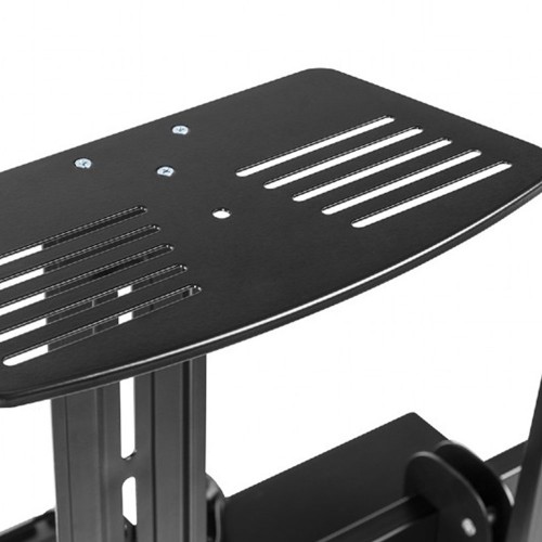 GEMBIRD MOTORIZED HEIGHT ADJUSTABLE TV FLOOR STAND WITH CASTER WHEELS AND REMOTE CONTROL 55′-100′