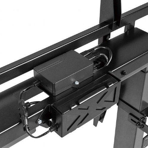 GEMBIRD MOTORIZED HEIGHT ADJUSTABLE TV FLOOR STAND WITH CASTER WHEELS AND REMOTE CONTROL 55′-100′