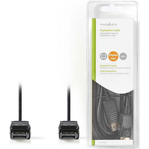 Nedis Cable DisplayPort male - DisplayPort male 2m (CCGB37010BK20)