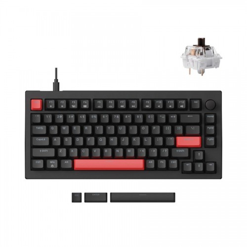 Lemokey X4 QMK (X4-A3) Wired Mechanical Keyboard 75% Brown Switch US Layout