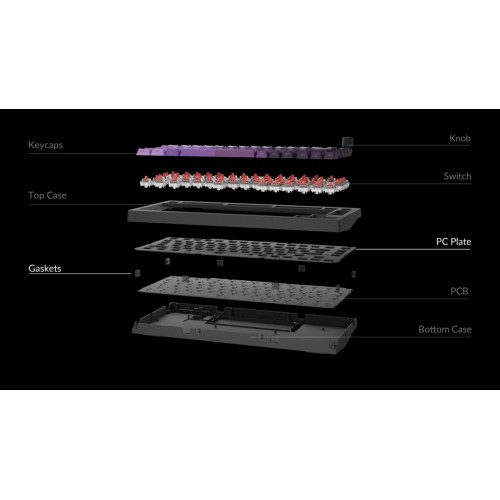 Lemokey X4 QMK (X4-A1) Wired Mechanical Keyboard 75% Red Switch US Layout Lemokey X4 QMK (X4-A1) Wired Mechanical Keyboard 75% Red Switch US Layout