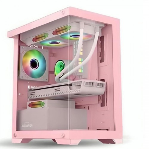 Armaggeddon Aquaron Gaming Midi Tower Κουτί Υπολογιστή με Πλαϊνό Παράθυρο Ροζ