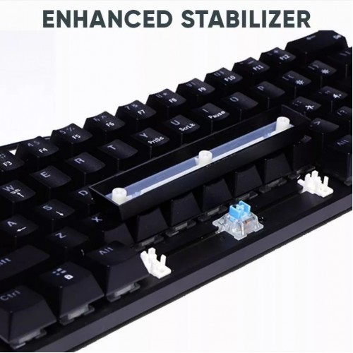 Armaggeddon MKA-1C Core Gaming Μηχανικό Πληκτρολόγιο 60% με Custom Blue διακόπτες & RGB φωτισμό Αγγλικό US Λευκό
