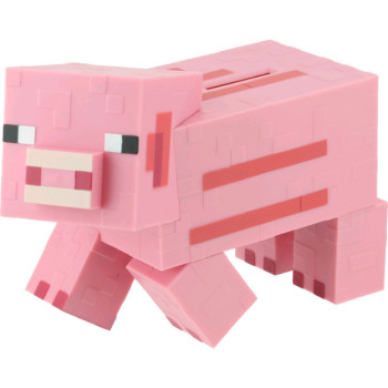 Paladone Παιδικός Κουμπαράς Πλαστικός Minecraft Pig Ροζ 20x12cm