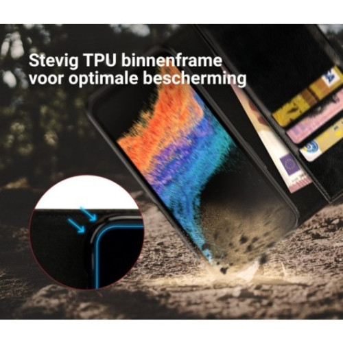 Rosso Element PU Θήκη Πορτοφόλι Samsung Galaxy Xcover 6 Pro - Black (8719246365966)