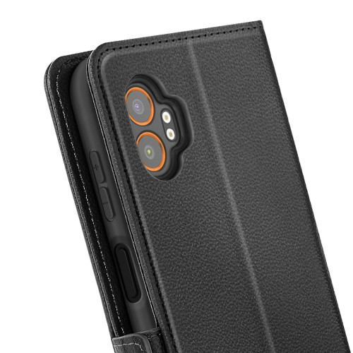 Avizar Clamshell Case Galaxy Xcover 7 Pro Wrist Strap Wallet Holder Black