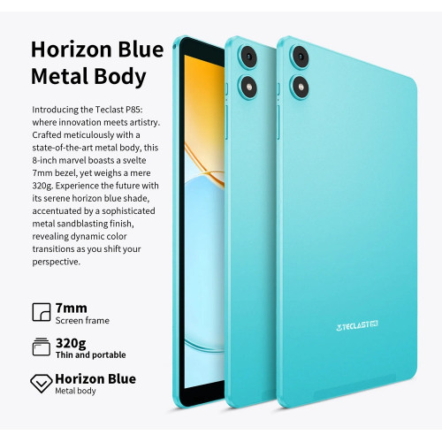 TECLAST tablet P85 2025, 8", 3/64GB, Android 15, 5000mAh, μπλε