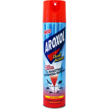Aroxol Dual Action Εντομοκτόνο Spray για Κατσαρίδες / Κουνούπια / Μυρμήγκια / Μύγες 300ml