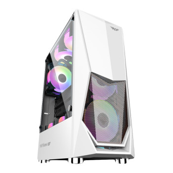ARMAGGEDDON ATX/MATX PC CASING WITH 3xARGB FANS WHITE