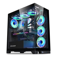 ARMAGGEDDON E-ATX RGB TRANSPARENT FISH TANK GAMING CASE AQUARON XTREME BLACK