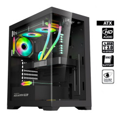 ARMAGGEDDON FULL ATX TRANSPARENT FISH TANK GAMING CASE AQUARON PRO BLACK