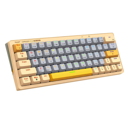 ARMAGGEDDON TRIMODE MECH RGB KEYBOARD LINEAR 63KEYS GMK-100 AUTUMN