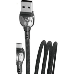 Moxom Braided / Regular USB 2.0 Cable USB-C male - USB-A Γκρι 4m