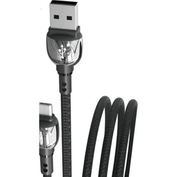Moxom Braided / Regular USB 2.0 Cable USB-C male - USB-A Γκρι 4m