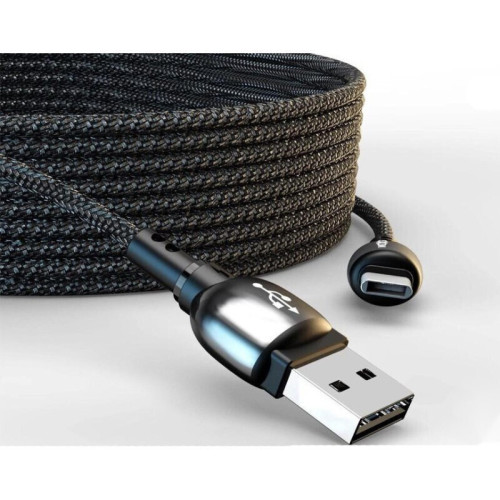Moxom Braided / Regular USB 2.0 Cable USB-C male - USB-A Γκρι 4m