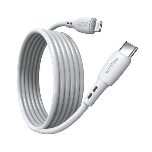 Moxom MX-CB133 USB-C to Lightning Cable 30W Λευκό 2m