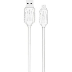 Moxom Regular USB 2.0 to micro USB Cable Λευκό 1m