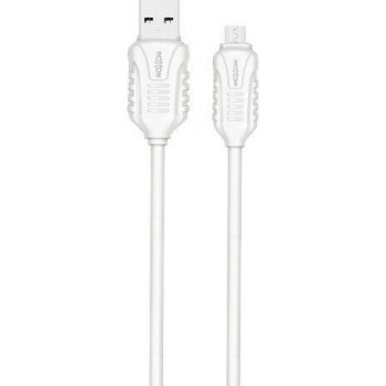 Moxom Regular USB 2.0 to micro USB Cable Λευκό 1m