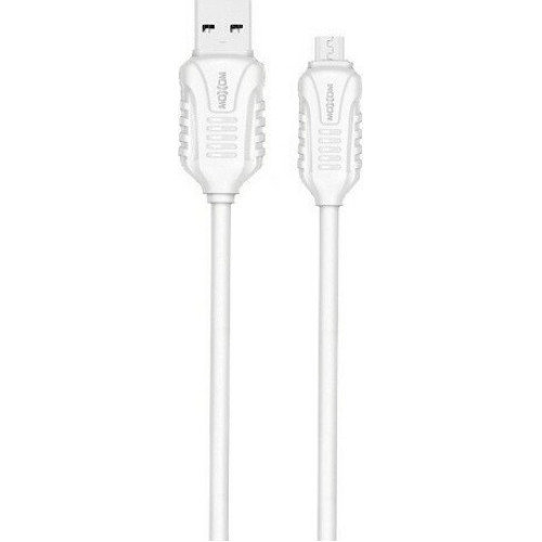 Moxom Regular USB 2.0 to micro USB Cable Λευκό 1m