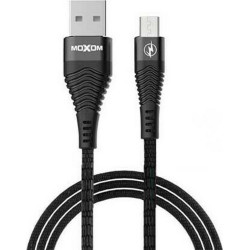 Moxom MX-CB31 LED USB 2.0 to micro USB Cable Μαύρο 1m