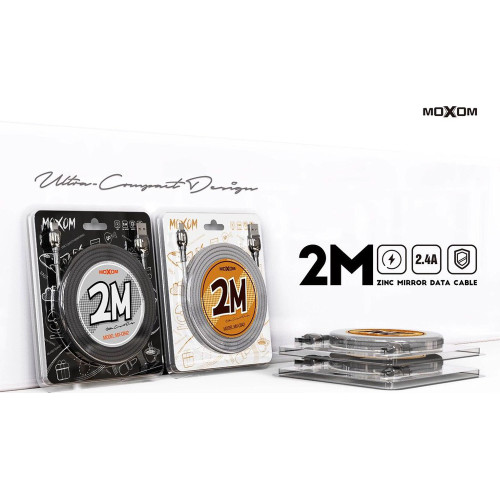 Moxom Braided USB to Lightning Cable Γκρι 2m